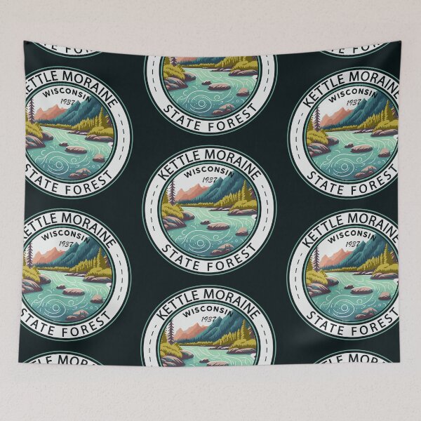 Item preview, Kettle Moraine State Forest Wisconsin Badge designed and sold by KrisSidDesigns.