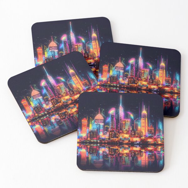 Item preview, Neon Lights Cityscape Nightime designed and sold by Aim4Perfection.