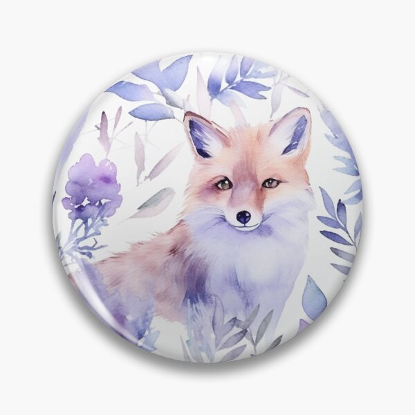 Item preview, Purple Watercolor Foxes designed and sold by MatterToEnergy.