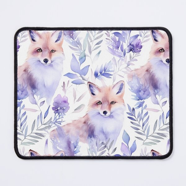 Item preview, Purple Watercolor Foxes designed and sold by MatterToEnergy.