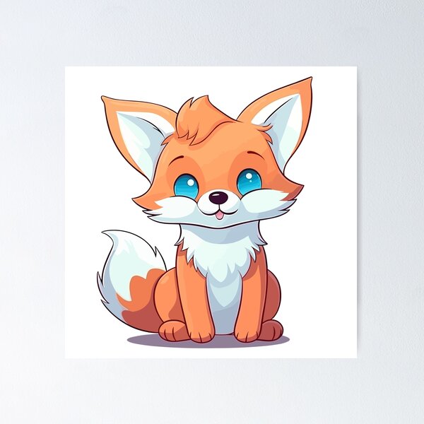 Item preview, Sweet Fox with Hypnotic Eyes - Enchanting Art Print designed and sold by QualityQuest.