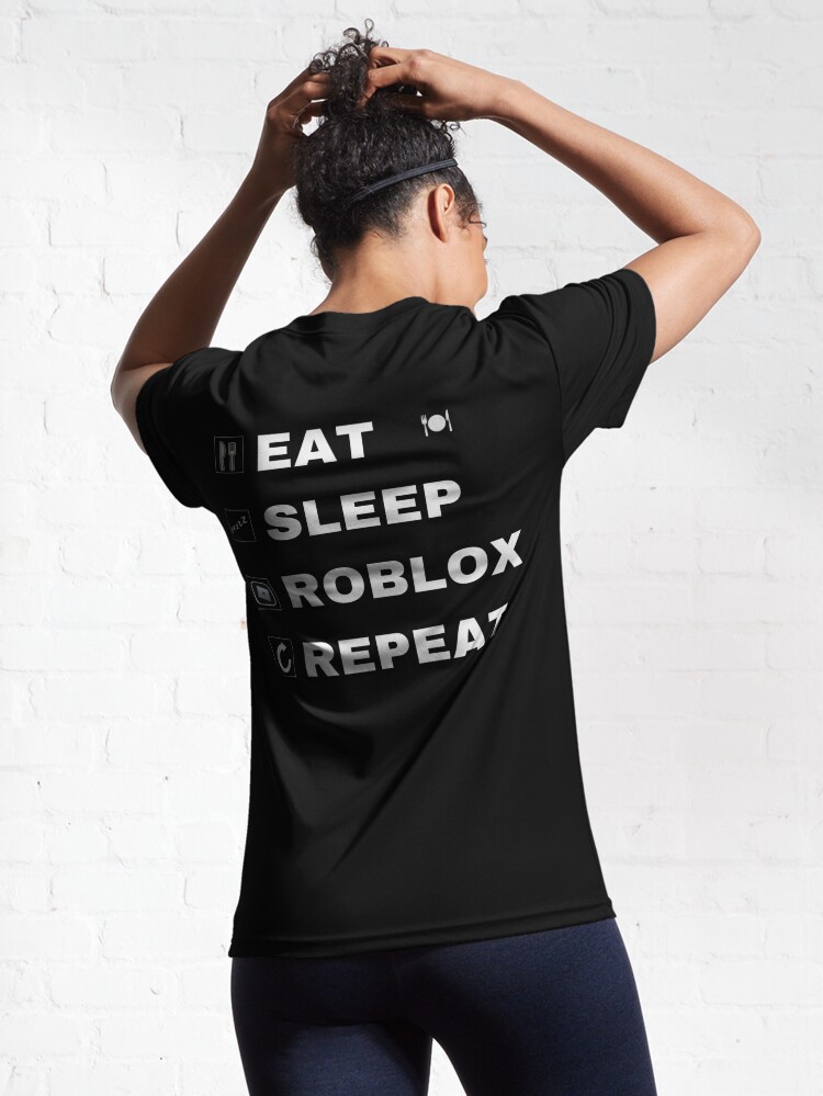 Eat Sleep Roblox Inspired Repeat Adult Unisex Black T Shirt 