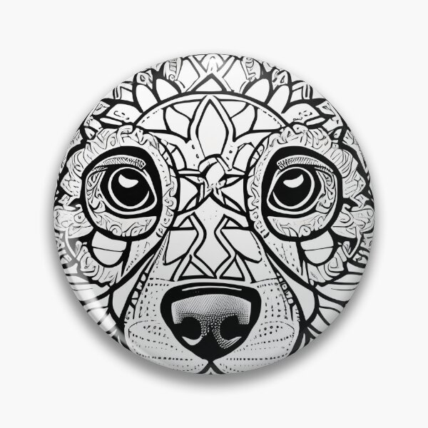 Item preview, Dog mandala coloring book page for meditation, relax, mindfulness designed and sold by UlfrGutheitrir.