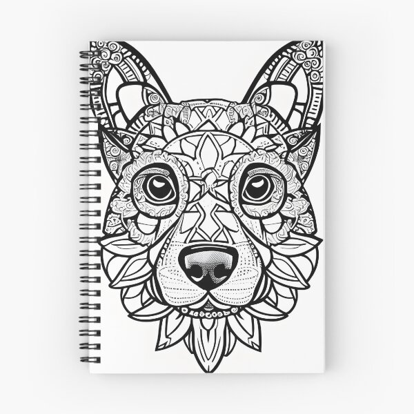 Item preview, Dog mandala coloring book page for meditation, relax, mindfulness designed and sold by UlfrGutheitrir.