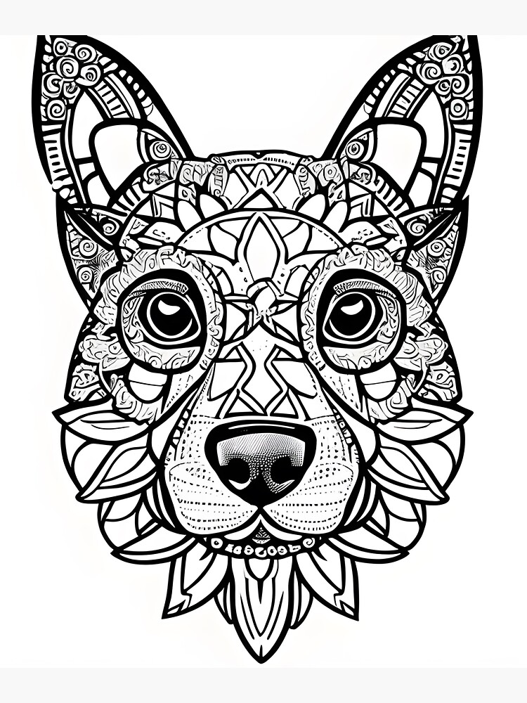 German Shepherd Coloring Book: Adult Coloring Book, Dog Lover Gifts, Mandala Coloring Pages [Book]