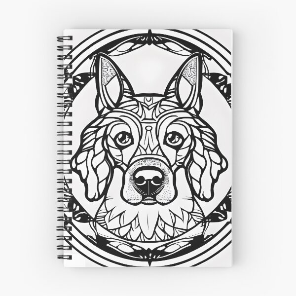 Item preview, Dog mandala coloring book page for meditation, relax, mindfulness designed and sold by UlfrGutheitrir.
