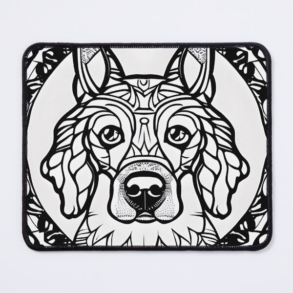 Item preview, Dog mandala coloring book page for meditation, relax, mindfulness designed and sold by UlfrGutheitrir.