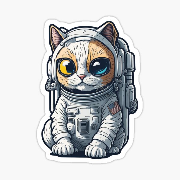 Sticker Chat astronaute 