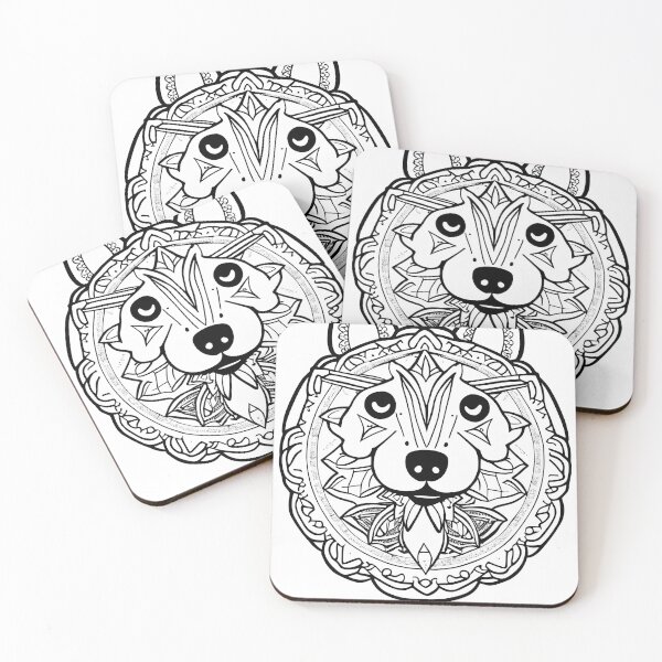 Item preview, Dog mandala coloring book page for meditation, relax, mindfulness designed and sold by UlfrGutheitrir.