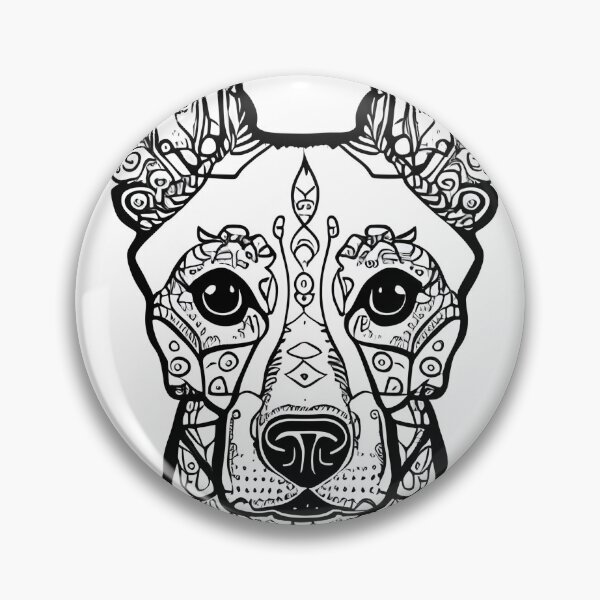 Item preview, Dog mandala coloring book page for meditation, relax, mindfulness designed and sold by UlfrGutheitrir.