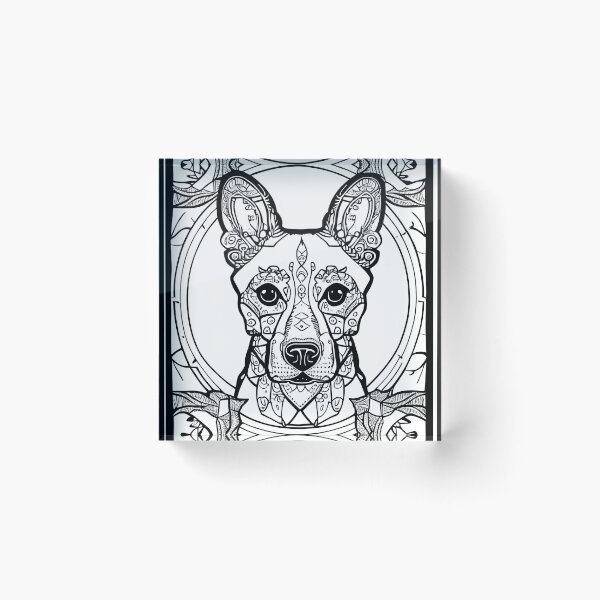 Item preview, Dog mandala coloring book page for meditation, relax, mindfulness designed and sold by UlfrGutheitrir.