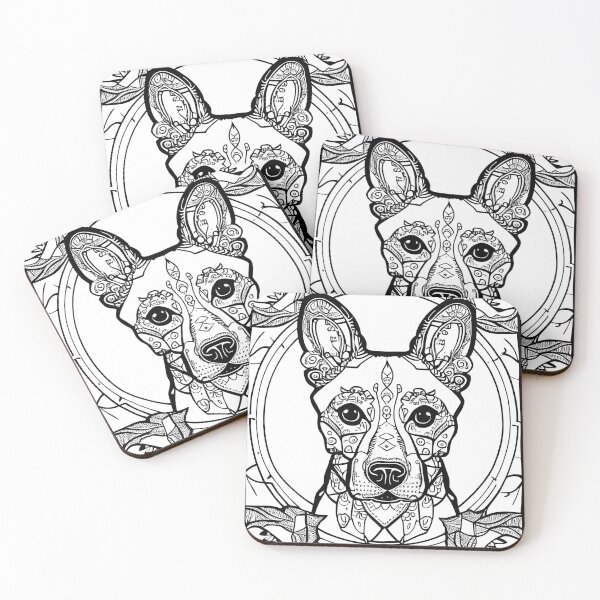 Item preview, Dog mandala coloring book page for meditation, relax, mindfulness designed and sold by UlfrGutheitrir.