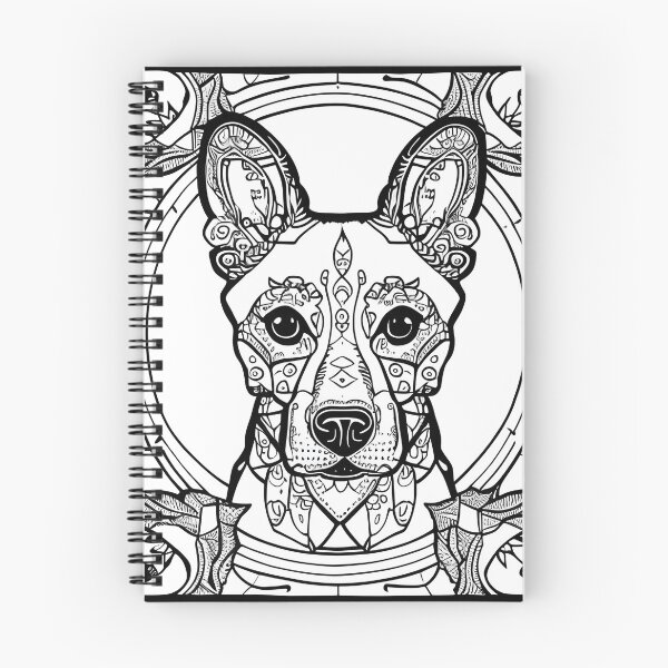 Item preview, Dog mandala coloring book page for meditation, relax, mindfulness designed and sold by UlfrGutheitrir.