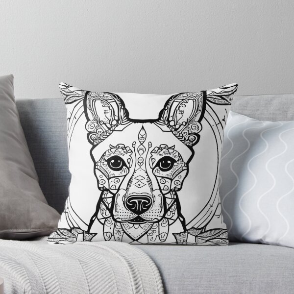 Item preview, Dog mandala coloring book page for meditation, relax, mindfulness designed and sold by UlfrGutheitrir.