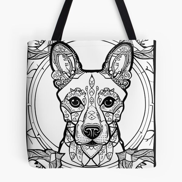 Item preview, Dog mandala coloring book page for meditation, relax, mindfulness designed and sold by UlfrGutheitrir.