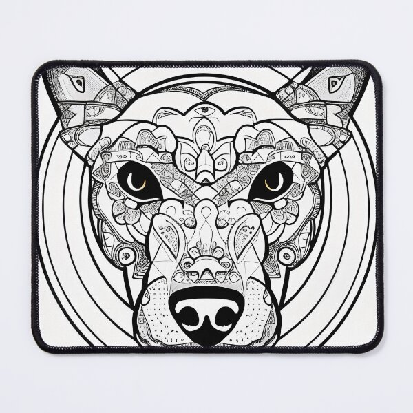 Item preview, Dog mandala coloring book page for meditation, relax, mindfulness designed and sold by UlfrGutheitrir.