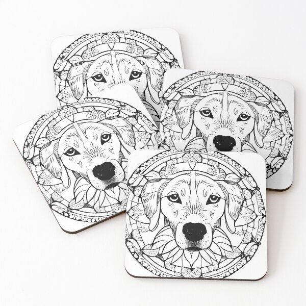 Item preview, Dog mandala coloring book page for meditation, relax, mindfulness designed and sold by UlfrGutheitrir.