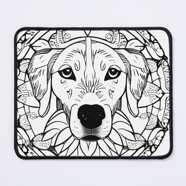 Item preview, Dog mandala coloring book page for meditation, relax, mindfulness designed and sold by UlfrGutheitrir.