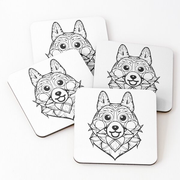 Item preview, Dog mandala coloring book page for meditation, relax, mindfulness designed and sold by UlfrGutheitrir.