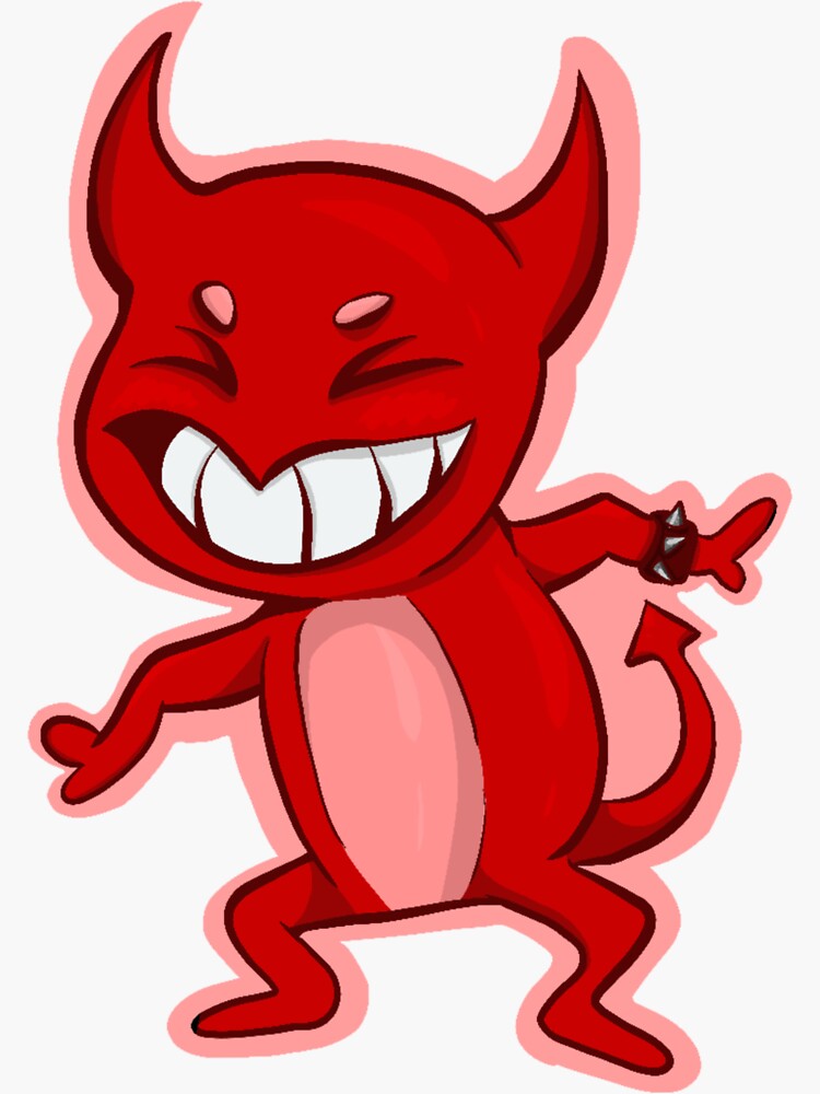 Thumbnail 3 of 3, Sticker, Dancing Demon designed and sold by D00dleDucky.