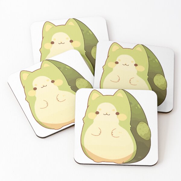 Item preview, Avocado Sweet Cat Sticker | Adorable Feline in Avocado Delight designed and sold by QualityQuest.