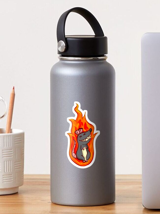 Thumbnail 1 of 3, Sticker, Fire Rat designed and sold by D00dleDucky.