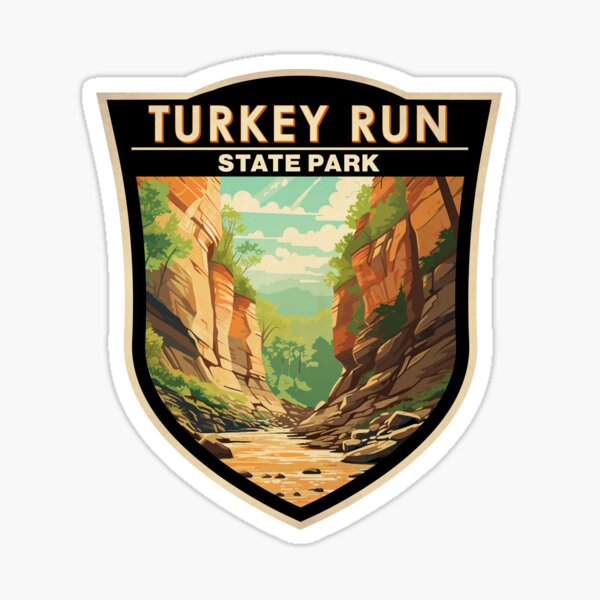 Item preview, Turkey Run State Park Indiana Badge designed and sold by KrisSidDesigns.