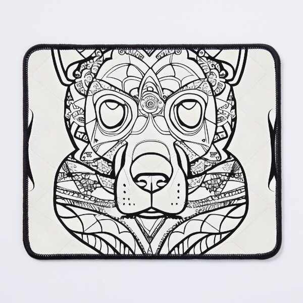 Item preview, Dog mandala coloring book page for meditation, relax, mindfulness designed and sold by UlfrGutheitrir.