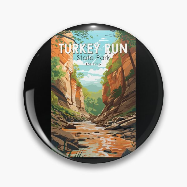 Item preview, Turkey Run State Park Indiana Travel Art Vintage designed and sold by KrisSidDesigns.