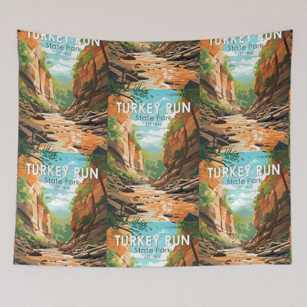 Item preview, Turkey Run State Park Indiana Travel Art Vintage designed and sold by KrisSidDesigns.