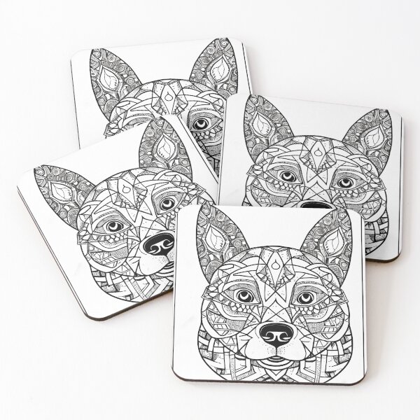 Item preview, Dog mandala coloring book page for meditation, relax, mindfulness designed and sold by UlfrGutheitrir.