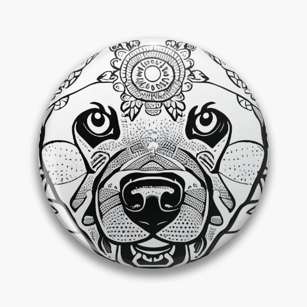 Item preview, Dog mandala coloring book page for meditation, relax, mindfulness designed and sold by UlfrGutheitrir.
