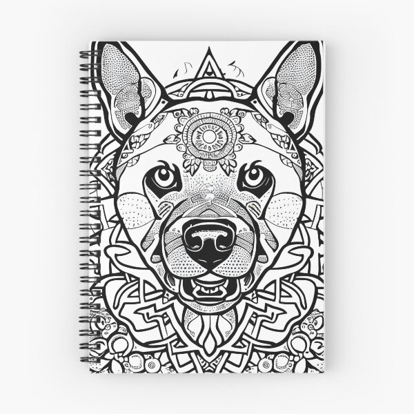 Item preview, Dog mandala coloring book page for meditation, relax, mindfulness designed and sold by UlfrGutheitrir.