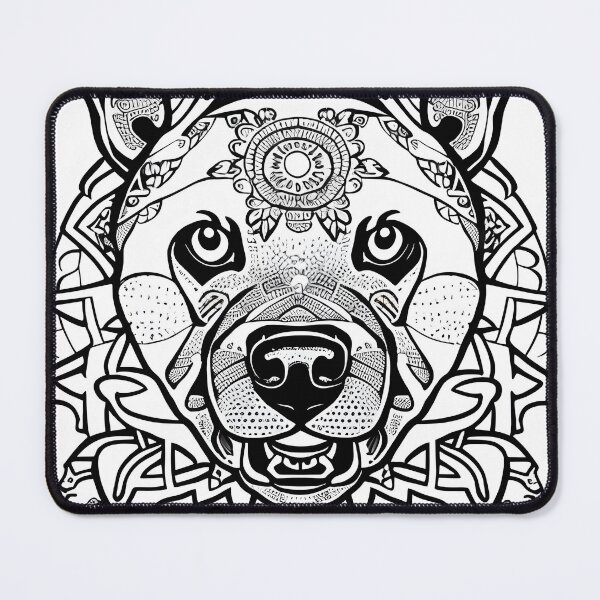 Item preview, Dog mandala coloring book page for meditation, relax, mindfulness designed and sold by UlfrGutheitrir.
