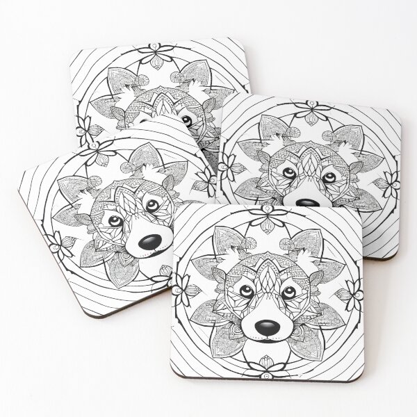 Item preview, Dog mandala coloring book page for meditation, relax, mindfulness designed and sold by UlfrGutheitrir.