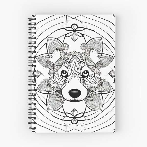 Item preview, Dog mandala coloring book page for meditation, relax, mindfulness designed and sold by UlfrGutheitrir.