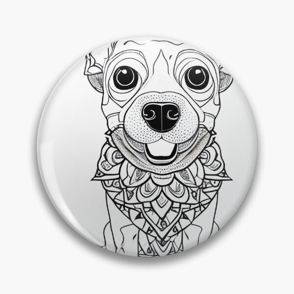 Item preview, Dog mandala coloring book page for meditation, relax, mindfulness designed and sold by UlfrGutheitrir.