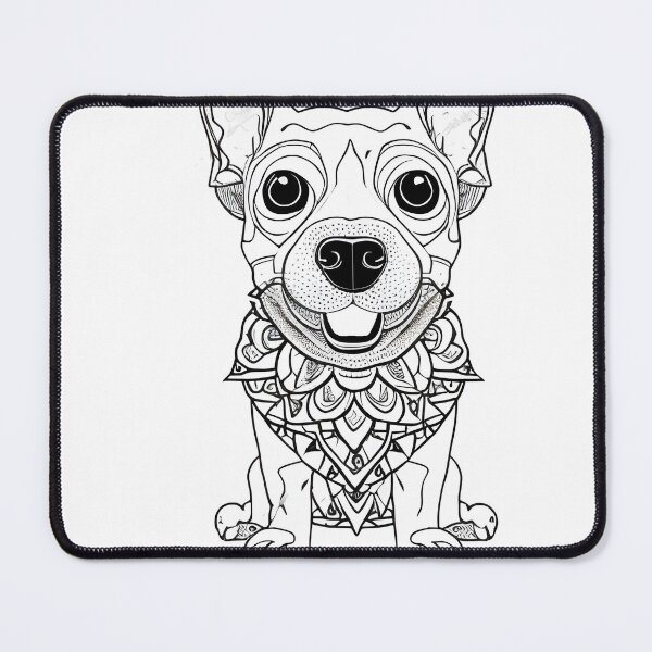 Item preview, Dog mandala coloring book page for meditation, relax, mindfulness designed and sold by UlfrGutheitrir.