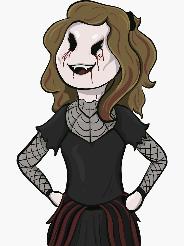 Thumbnail 3 of 3, Sticker, Vampire Girl designed and sold by D00dleDucky.