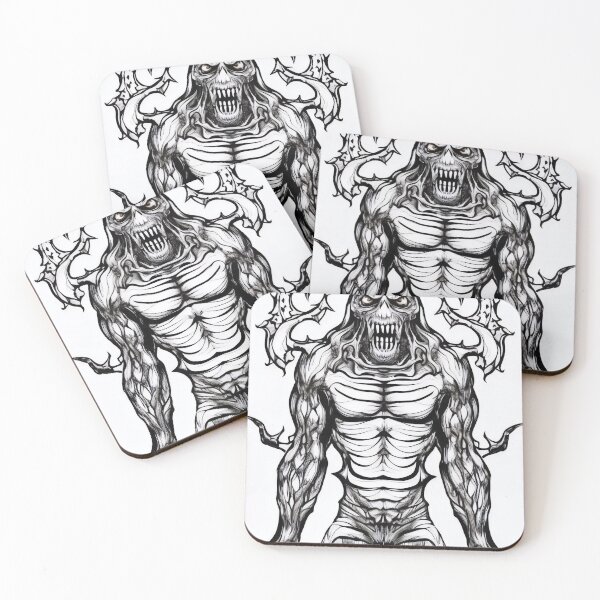 Item preview, Horror monster adult coloring book page for meditation, relax, mindfulness designed and sold by UlfrGutheitrir.