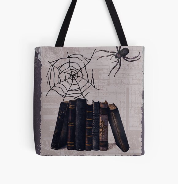 Stack of Books | Spooky, Shabby, Grunge | Book Lovers All Over Print Tote Bag