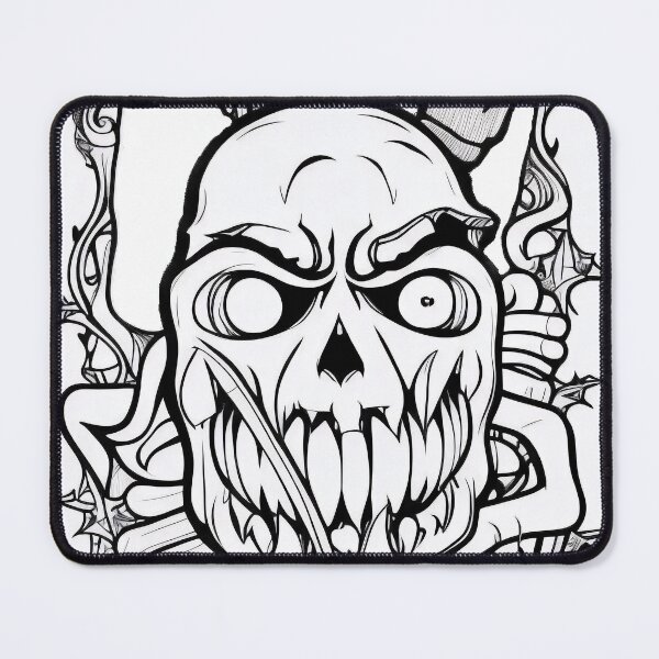 Item preview, Horror monster adult coloring book page for meditation, relax, mindfulness designed and sold by UlfrGutheitrir.