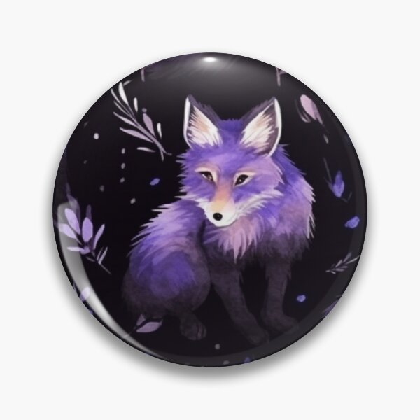 Item preview, Purple Watercolor Foxes On Black Background designed and sold by MatterToEnergy.