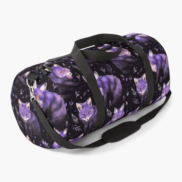 Item preview, Purple Watercolor Foxes On Black Background designed and sold by MatterToEnergy.