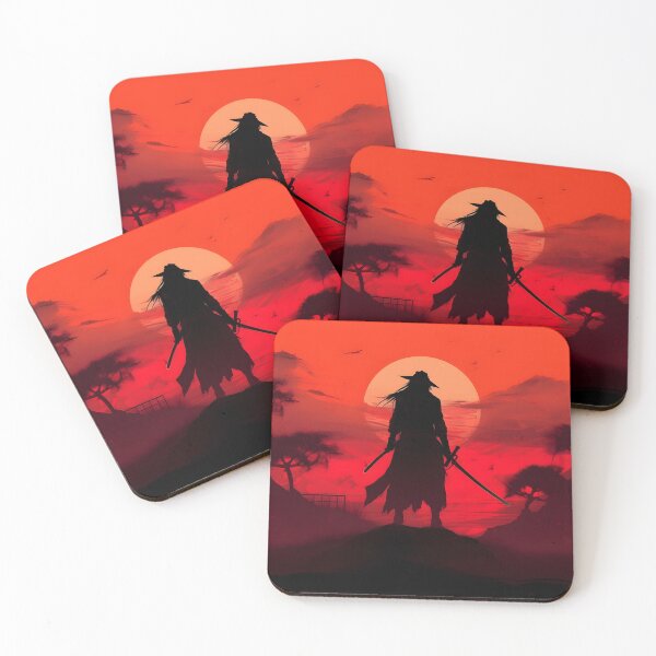 Item preview, Sunset Samurai: Silhouette of a Noble Warrior designed and sold by Blackstylez.