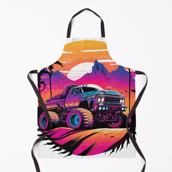 Artikelvorschau, Synth Wave Monster Truck – eine umwerfende Fusion aus Kraft, Nostalgie und Retro-Vibes entworfen und verkauft von QualityQuest.