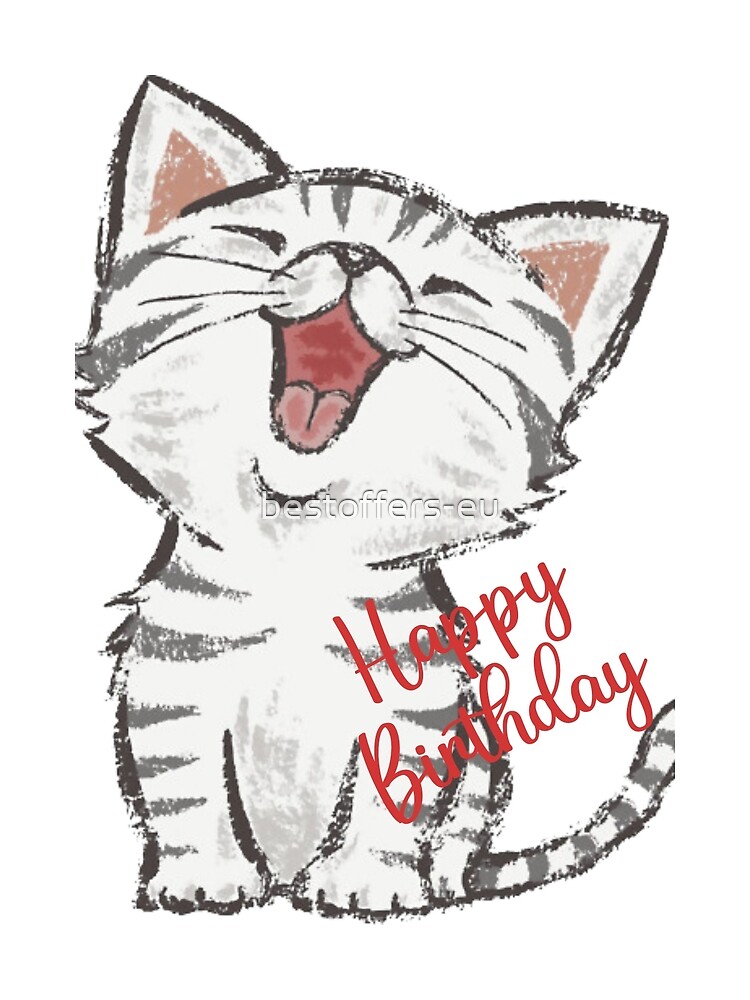 Joyeux anniversaire chat | Carte de vœux