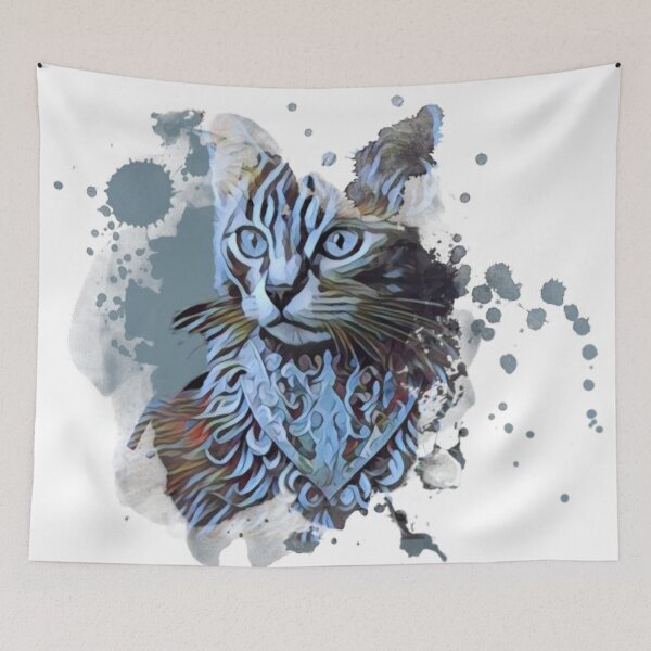 Item preview, Cat in Blue designed and sold by NJGarms.