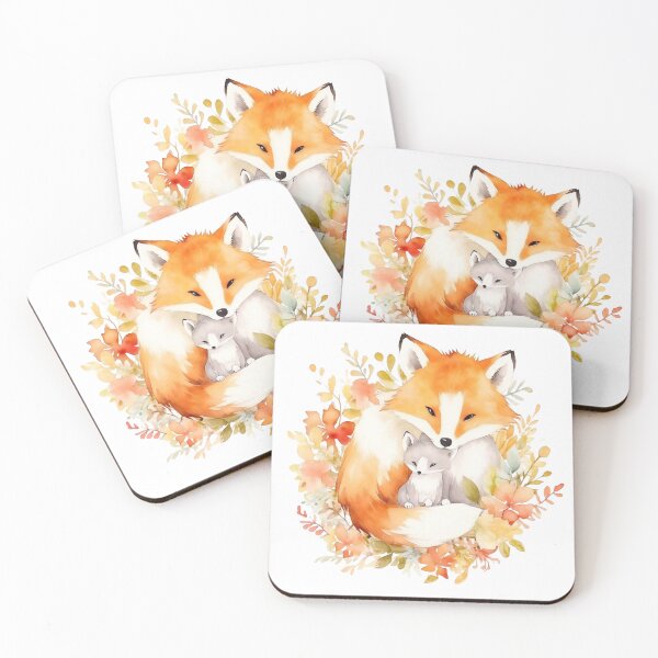 Item preview, Cute Baby And Mommy Fox designed and sold by NaderArt ⭐️⭐️⭐️⭐️⭐️.