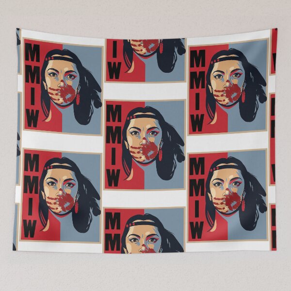 Item preview, MMIW Awareness Native American Woman Artwork For The Missing and Murdered Indigenous WomenT designed and sold by omaselvins.